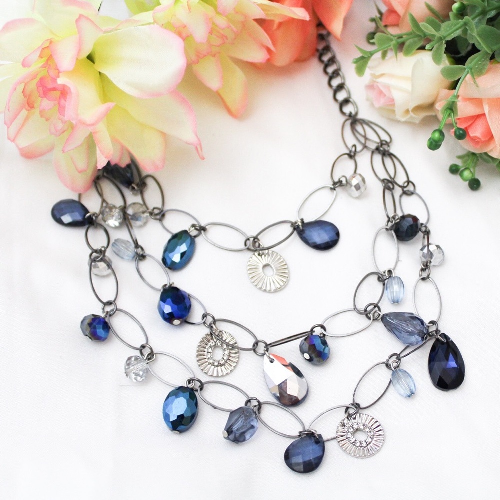 Erica Lyons Multi-strand Teardrop Necklace - Picture 2 of 7